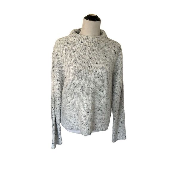 Ann Taylor chunky white blue sweater Sz XL - Picture 1 of 6